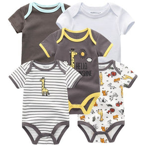 2019 5 stks/partij Baby Jongens Kleding Eenhoorn Meisjes Kleding Bodysuits Baby Meisjes Kleding 0-12M Pasgeboren 100% Katoen roupas de bebe - Baby Homez
