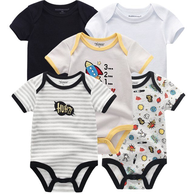 2019 5 stks/partij Baby Jongens Kleding Eenhoorn Meisjes Kleding Bodysuits Baby Meisjes Kleding 0-12M Pasgeboren 100% Katoen roupas de bebe - Baby Homez