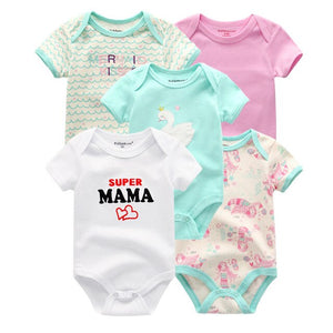 2019 5 stks/partij Baby Jongens Kleding Eenhoorn Meisjes Kleding Bodysuits Baby Meisjes Kleding 0-12M Pasgeboren 100% Katoen roupas de bebe - Baby Homez
