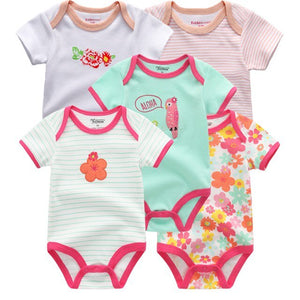 2019 5 stks/partij Baby Jongens Kleding Eenhoorn Meisjes Kleding Bodysuits Baby Meisjes Kleding 0-12M Pasgeboren 100% Katoen roupas de bebe - Baby Homez