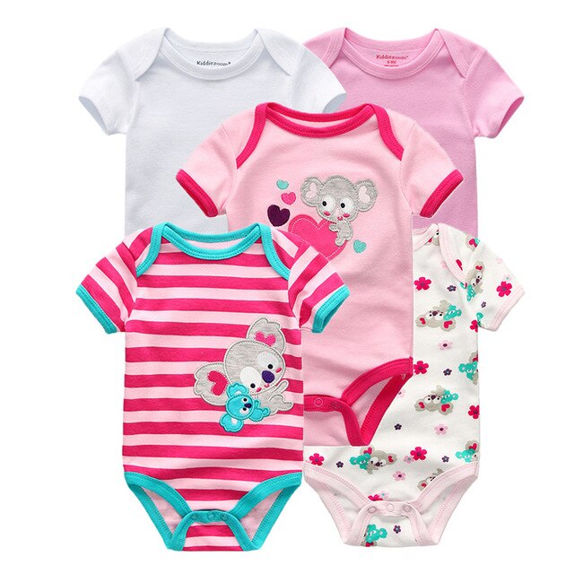 2019 5 stks/partij Baby Jongens Kleding Eenhoorn Meisjes Kleding Bodysuits Baby Meisjes Kleding 0-12M Pasgeboren 100% Katoen roupas de bebe - Baby Homez