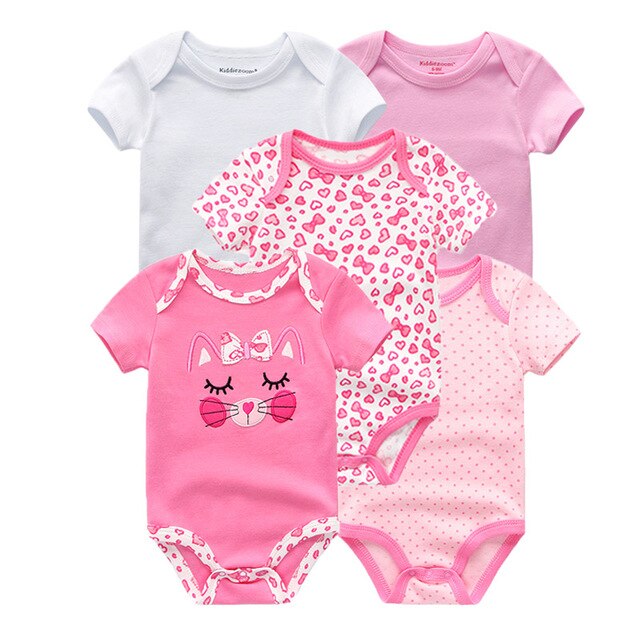 2019 5 stks/partij Baby Jongens Kleding Eenhoorn Meisjes Kleding Bodysuits Baby Meisjes Kleding 0-12M Pasgeboren 100% Katoen roupas de bebe - Baby Homez