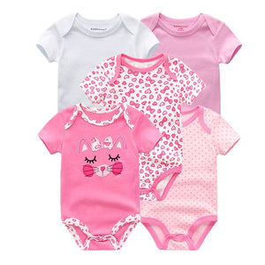 2019 5 stks/partij Baby Jongens Kleding Eenhoorn Meisjes Kleding Bodysuits Baby Meisjes Kleding 0-12M Pasgeboren 100% Katoen roupas de bebe - Baby Homez