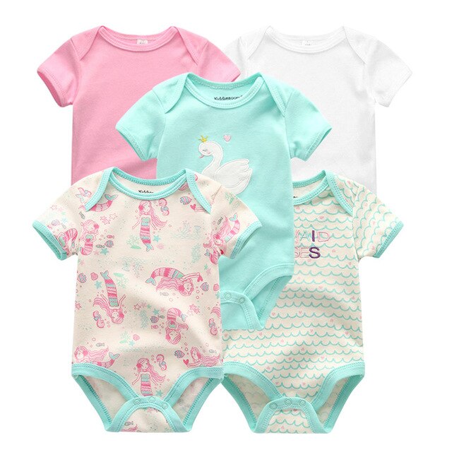 2019 5 stks/partij Baby Jongens Kleding Eenhoorn Meisjes Kleding Bodysuits Baby Meisjes Kleding 0-12M Pasgeboren 100% Katoen roupas de bebe - Baby Homez