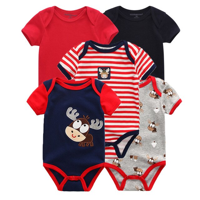 2019 5 stks/partij Baby Jongens Kleding Eenhoorn Meisjes Kleding Bodysuits Baby Meisjes Kleding 0-12M Pasgeboren 100% Katoen roupas de bebe - Baby Homez