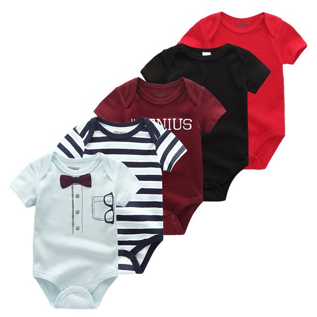 2019 5 stks/partij Baby Jongens Kleding Eenhoorn Meisjes Kleding Bodysuits Baby Meisjes Kleding 0-12M Pasgeboren 100% Katoen roupas de bebe - Baby Homez