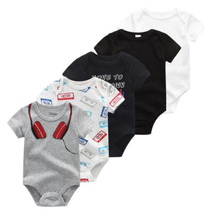 2019 5 stks/partij Baby Jongens Kleding Eenhoorn Meisjes Kleding Bodysuits Baby Meisjes Kleding 0-12M Pasgeboren 100% Katoen roupas de bebe - Baby Homez