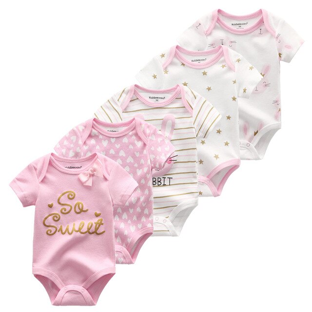 2019 5 stks/partij Baby Jongens Kleding Eenhoorn Meisjes Kleding Bodysuits Baby Meisjes Kleding 0-12M Pasgeboren 100% Katoen roupas de bebe - Baby Homez