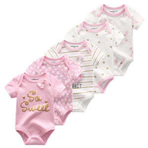 2019 5 stks/partij Baby Jongens Kleding Eenhoorn Meisjes Kleding Bodysuits Baby Meisjes Kleding 0-12M Pasgeboren 100% Katoen roupas de bebe - Baby Homez