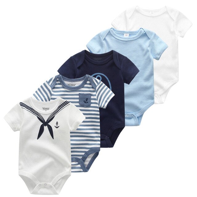 2019 5 stks/partij Baby Jongens Kleding Eenhoorn Meisjes Kleding Bodysuits Baby Meisjes Kleding 0-12M Pasgeboren 100% Katoen roupas de bebe - Baby Homez