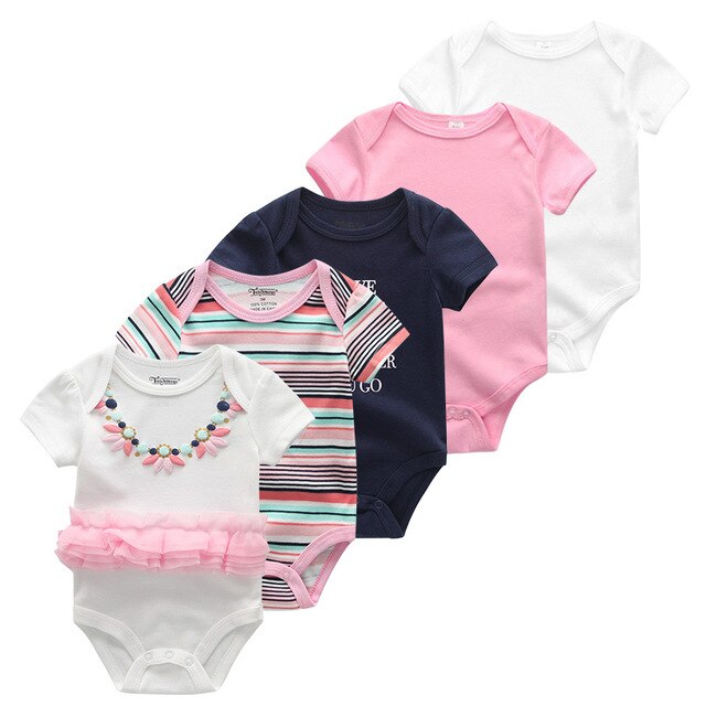 2019 5 stks/partij Baby Jongens Kleding Eenhoorn Meisjes Kleding Bodysuits Baby Meisjes Kleding 0-12M Pasgeboren 100% Katoen roupas de bebe - Baby Homez