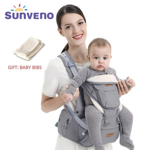 SUNVENO Ergonomic Baby Carrier Infant Baby Hipseat Waist Carrier Front Facing Ergonomic Kangaroo Sling for Baby Travel 0-36M - Baby Homez