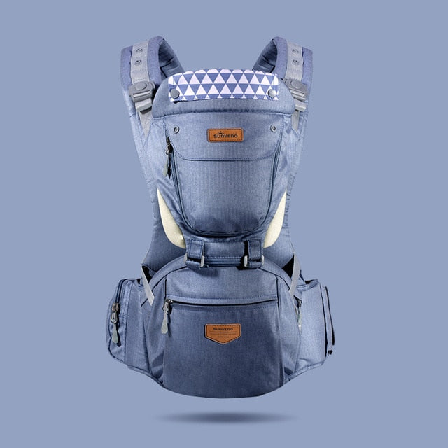 SUNVENO Ergonomic Baby Carrier Infant Baby Hipseat Waist Carrier Front Facing Ergonomic Kangaroo Sling for Baby Travel 0-36M - Baby Homez
