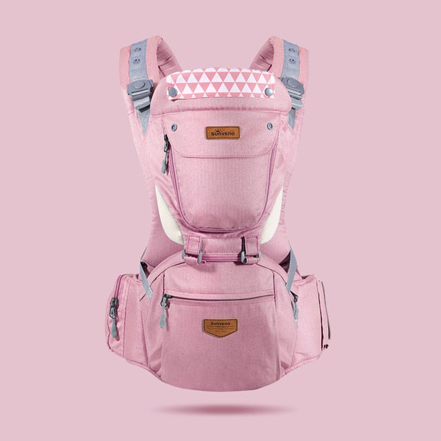 SUNVENO Ergonomic Baby Carrier Infant Baby Hipseat Waist Carrier Front Facing Ergonomic Kangaroo Sling for Baby Travel 0-36M - Baby Homez