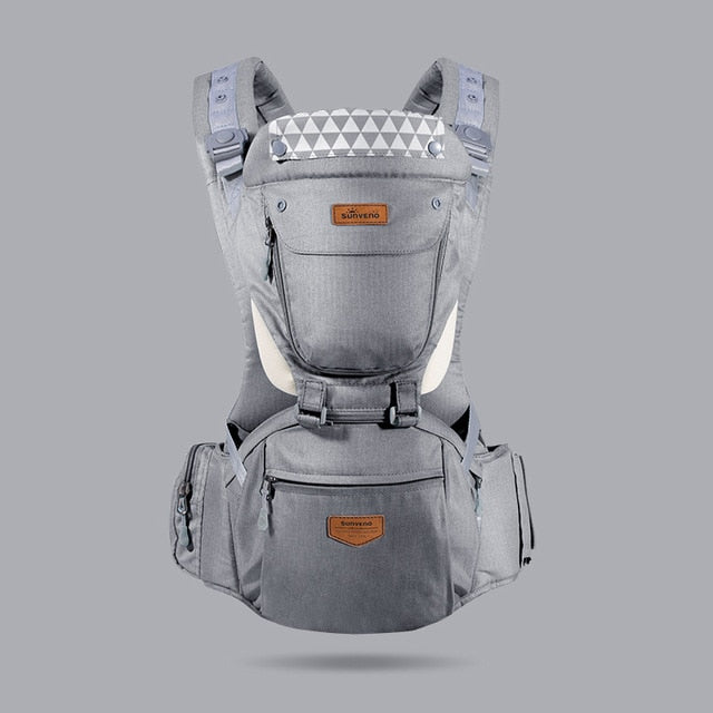 SUNVENO Ergonomic Baby Carrier Infant Baby Hipseat Waist Carrier Front Facing Ergonomic Kangaroo Sling for Baby Travel 0-36M - Baby Homez