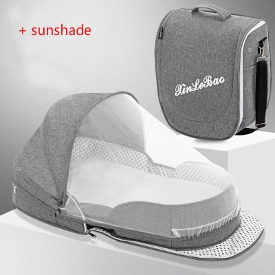 Multifunction Portable Baby Bed Travel Sun Protection Mosquito Net Baby Cribs Foldable Breathable Cunas Mummy Bag Baby Nest Bed - Baby Homez