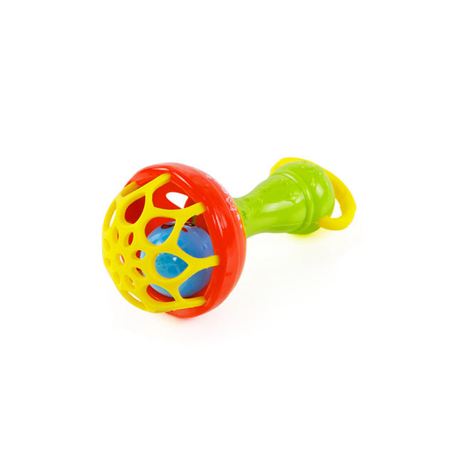 Soft Rubber Juguetes Bebe Cartoon Bee Hand Knocking Rattle Dumbbell Early Educational Toy For Kid Hand Bell Baby Toys 0-12 Month - Baby Homez