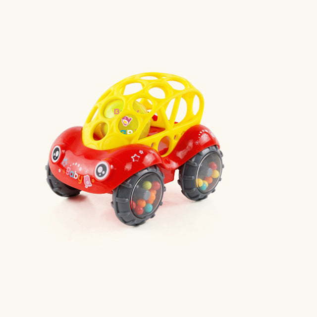 Soft Rubber Juguetes Bebe Cartoon Bee Hand Knocking Rattle Dumbbell Early Educational Toy For Kid Hand Bell Baby Toys 0-12 Month - Baby Homez