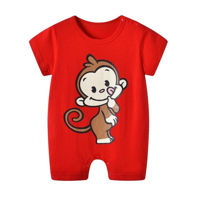 New Summer Cotton Baby Romper Short Sleeve Infant Rompers Baby Boys Girls Jumpsuit Newborn Clothes Kids Clothing Toddler Outfits - Baby Homez