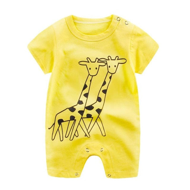 New Summer Cotton Baby Romper Short Sleeve Infant Rompers Baby Boys Girls Jumpsuit Newborn Clothes Kids Clothing Toddler Outfits - Baby Homez