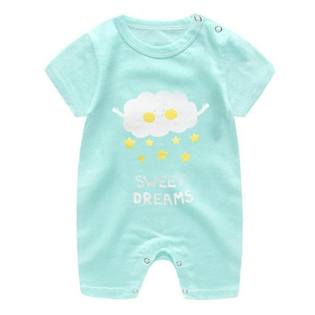 New Summer Cotton Baby Romper Short Sleeve Infant Rompers Baby Boys Girls Jumpsuit Newborn Clothes Kids Clothing Toddler Outfits - Baby Homez