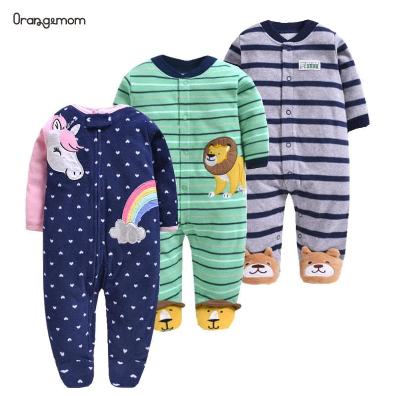 Orangemom official Newborn baby boys spring baby Rompers girls romper Infant fleece Jumpsuit for kids new born baby clothes - Baby Homez