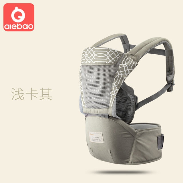 AIEBAO Ergonomic Baby Carrier Infant Kid Baby Hipseat Sling Front Facing Kangaroo Baby Wrap Carrier for Baby Travel 0-36 Months - Baby Homez
