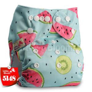 Littles&Bloomz Baby Washable Reusable Real Cloth Pocket Nappy Diaper Cover Wrap suits Birth to Potty One Size Nappy  Inserts - Baby Homez