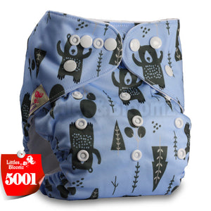 Littles&Bloomz Baby Washable Reusable Real Cloth Pocket Nappy Diaper Cover Wrap suits Birth to Potty One Size Nappy  Inserts - Baby Homez