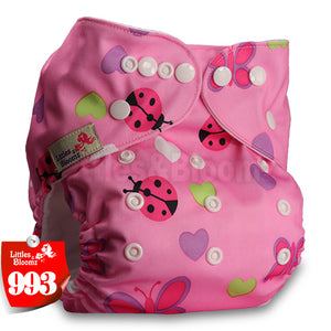 Littles&Bloomz Baby Washable Reusable Real Cloth Pocket Nappy Diaper Cover Wrap suits Birth to Potty One Size Nappy  Inserts - Baby Homez