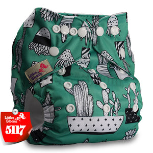 Littles&Bloomz Baby Washable Reusable Real Cloth Pocket Nappy Diaper Cover Wrap suits Birth to Potty One Size Nappy  Inserts - Baby Homez