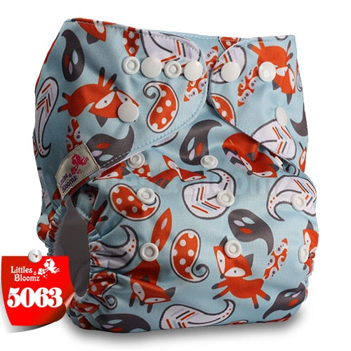 Littles&Bloomz Baby Washable Reusable Real Cloth Pocket Nappy Diaper Cover Wrap suits Birth to Potty One Size Nappy  Inserts - Baby Homez