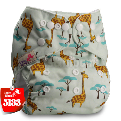 Littles&Bloomz Baby Washable Reusable Real Cloth Pocket Nappy Diaper Cover Wrap suits Birth to Potty One Size Nappy  Inserts - Baby Homez