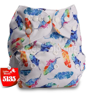 Littles&Bloomz Baby Washable Reusable Real Cloth Pocket Nappy Diaper Cover Wrap suits Birth to Potty One Size Nappy  Inserts - Baby Homez