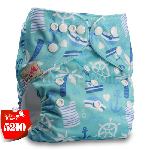 Littles&Bloomz Baby Washable Reusable Real Cloth Pocket Nappy Diaper Cover Wrap suits Birth to Potty One Size Nappy  Inserts - Baby Homez