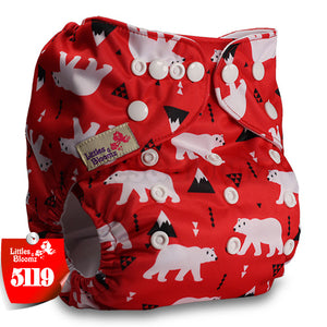 Littles&Bloomz Baby Washable Reusable Real Cloth Pocket Nappy Diaper Cover Wrap suits Birth to Potty One Size Nappy  Inserts - Baby Homez