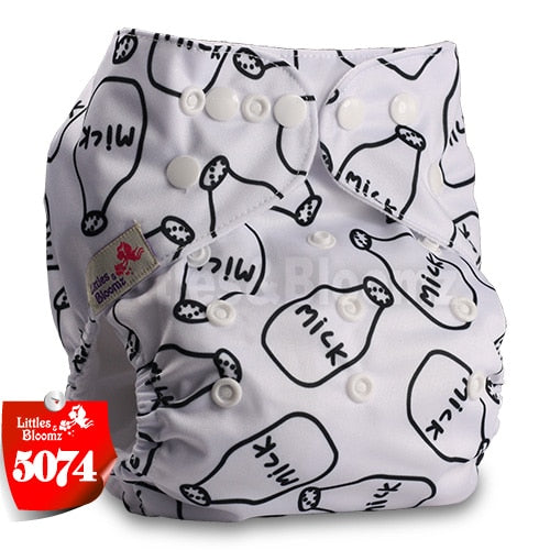 Littles&Bloomz Baby Washable Reusable Real Cloth Pocket Nappy Diaper Cover Wrap suits Birth to Potty One Size Nappy  Inserts - Baby Homez