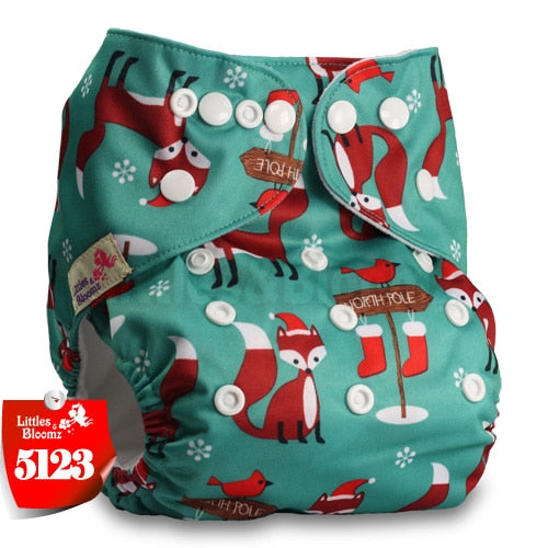 Littles&Bloomz Baby Washable Reusable Real Cloth Pocket Nappy Diaper Cover Wrap suits Birth to Potty One Size Nappy  Inserts - Baby Homez