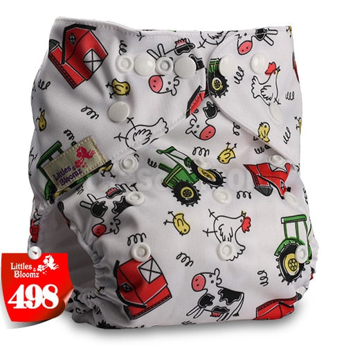 Littles&Bloomz Baby Washable Reusable Real Cloth Pocket Nappy Diaper Cover Wrap suits Birth to Potty One Size Nappy  Inserts - Baby Homez