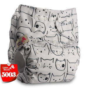 Littles&Bloomz Baby Washable Reusable Real Cloth Pocket Nappy Diaper Cover Wrap suits Birth to Potty One Size Nappy  Inserts - Baby Homez
