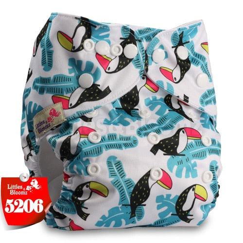 Littles&Bloomz Baby Washable Reusable Real Cloth Pocket Nappy Diaper Cover Wrap suits Birth to Potty One Size Nappy  Inserts - Baby Homez