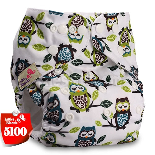 Littles&Bloomz Baby Washable Reusable Real Cloth Pocket Nappy Diaper Cover Wrap suits Birth to Potty One Size Nappy  Inserts - Baby Homez