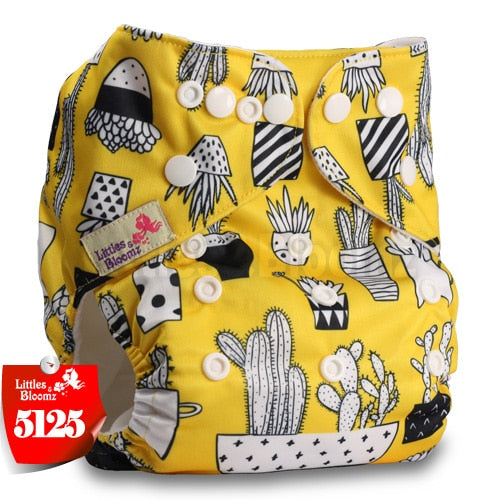 Littles&Bloomz Baby Washable Reusable Real Cloth Pocket Nappy Diaper Cover Wrap suits Birth to Potty One Size Nappy  Inserts - Baby Homez