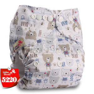 Littles&Bloomz Baby Washable Reusable Real Cloth Pocket Nappy Diaper Cover Wrap suits Birth to Potty One Size Nappy  Inserts - Baby Homez