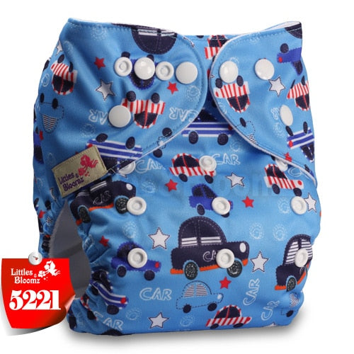 Littles&Bloomz Baby Washable Reusable Real Cloth Pocket Nappy Diaper Cover Wrap suits Birth to Potty One Size Nappy  Inserts - Baby Homez