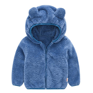 OEAK  Autumn Baby Jackets Hooded Boy Coats Toddler Girls Thick Teddy Bear Colthes Children's Jackets Boys and Girls Top - Baby Homez