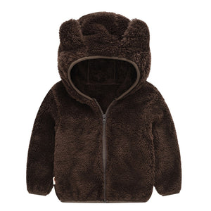 OEAK  Autumn Baby Jackets Hooded Boy Coats Toddler Girls Thick Teddy Bear Colthes Children's Jackets Boys and Girls Top - Baby Homez