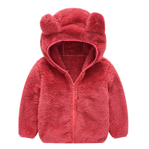 OEAK  Autumn Baby Jackets Hooded Boy Coats Toddler Girls Thick Teddy Bear Colthes Children's Jackets Boys and Girls Top - Baby Homez
