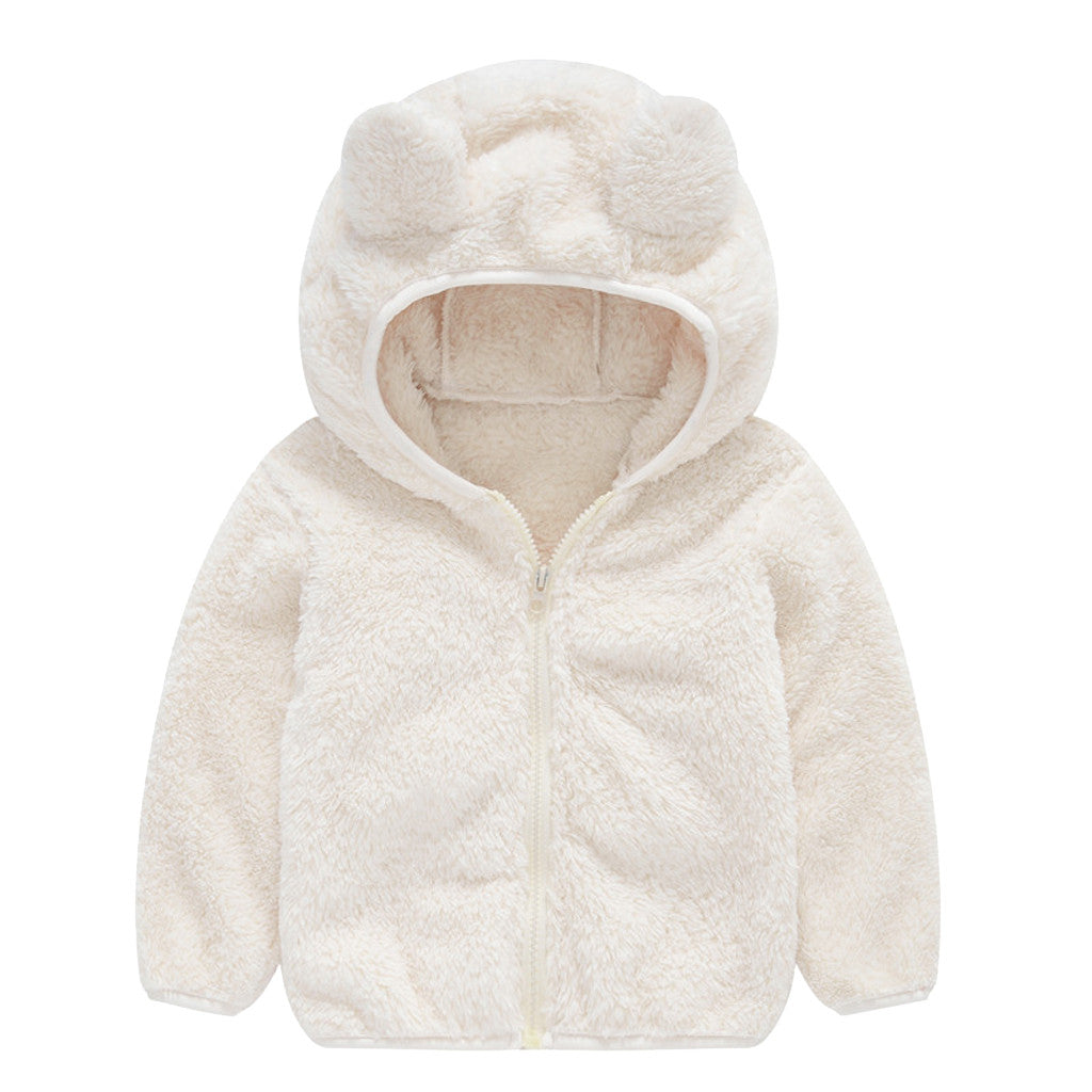 OEAK  Autumn Baby Jackets Hooded Boy Coats Toddler Girls Thick Teddy Bear Colthes Children's Jackets Boys and Girls Top - Baby Homez