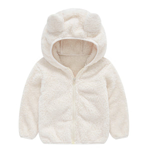 OEAK  Autumn Baby Jackets Hooded Boy Coats Toddler Girls Thick Teddy Bear Colthes Children's Jackets Boys and Girls Top - Baby Homez